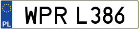Trailer License Plate
